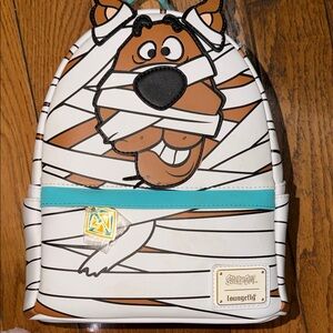 Loungefly Scooby-Doo Mummy Backpack - White, Brown, and Teal